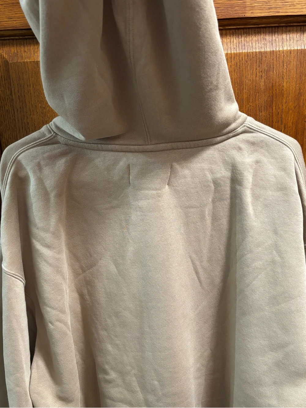 Jordan Brooklyn Fleece Oversized Graphic Pullover Hoodie - Hemp Tan - Sz S.